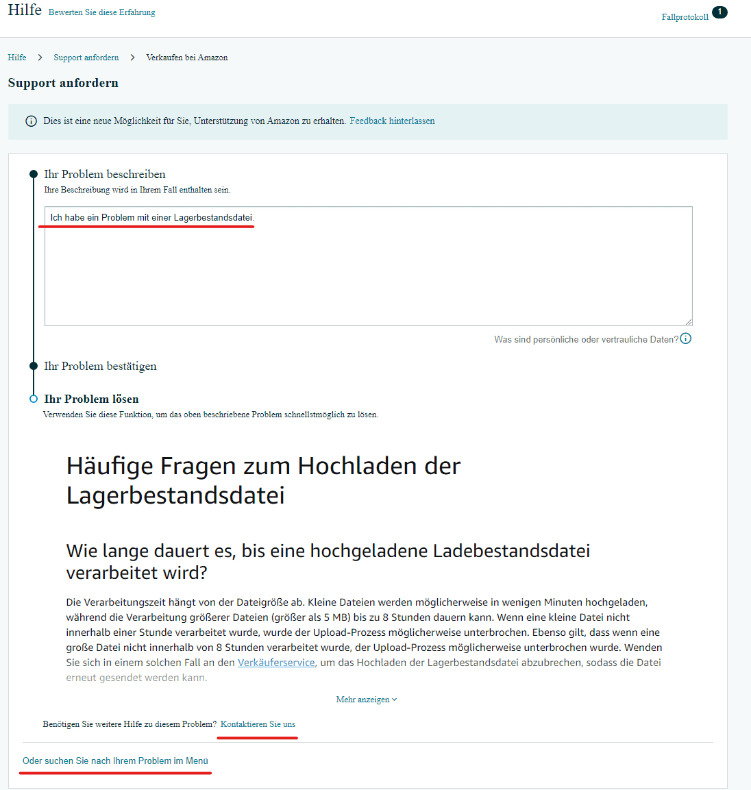 Amazon Support kontaktieren